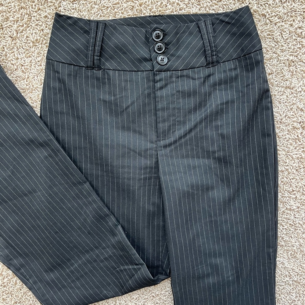 Pinstripe flare dress pants
